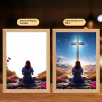 LED Light Jesus Painting Home Decoration