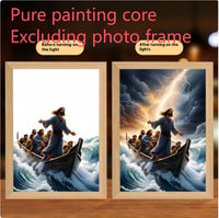 LED Light Jesus Painting Home Decoration