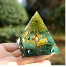 Natural Tiger Eye Orgonite Pyramid for Healing and Energy