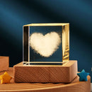 3D Crystal Photo Cube | Picture Engraved in Glass Cube