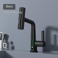 Intelligent Digital Display Faucet with Pull-out Basin