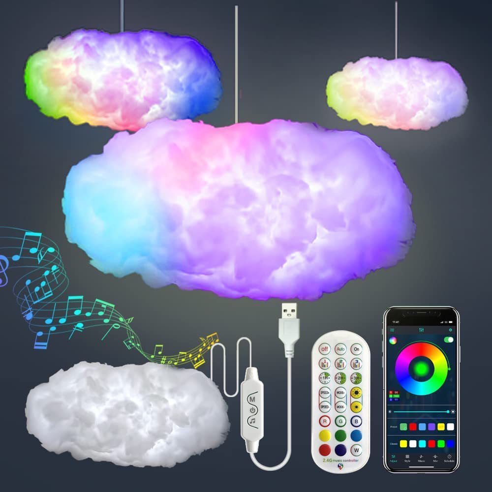 USB Cloud Light Experience with APP Control Music Sync