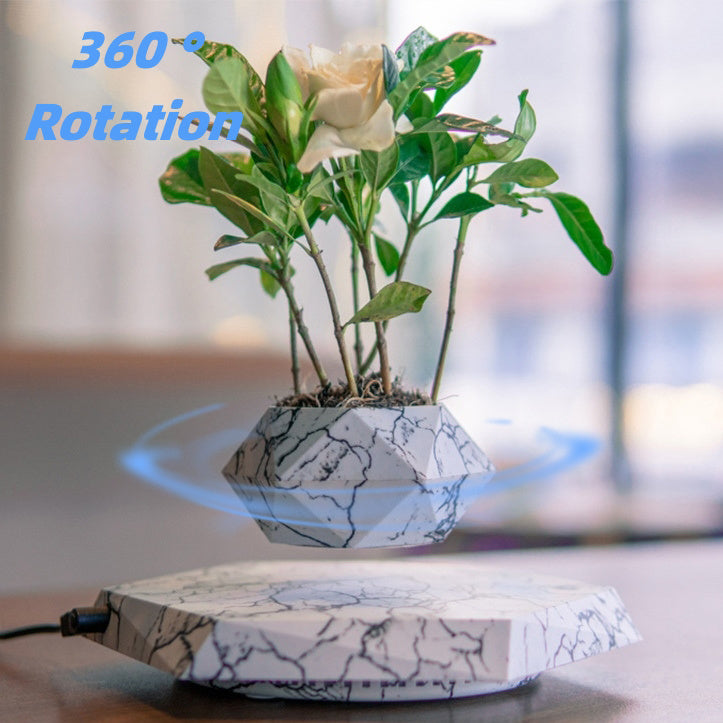 Levitating Plant Pot Marble Floating Planter