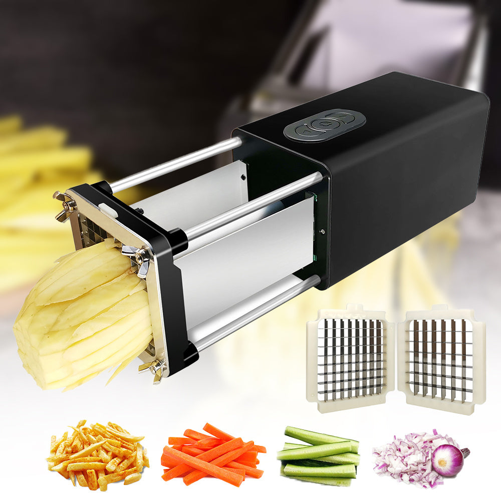 Kitchen Gadget Electric French Fry Cutter With Stainless Steel Blades