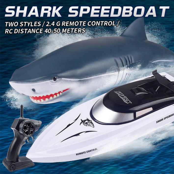 Electric Shark RC Boat - Swim Adventure Vehicles in the Pool