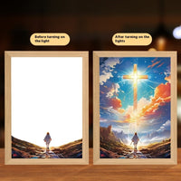 LED Light Jesus Painting Home Decoration