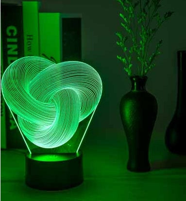 Twist Abstract LED 3D Night Light for Mesmerizing Nights