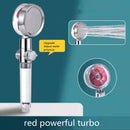 Shower Head Water Saving with Rotating Flow and Small Fan