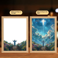 LED Light Jesus Painting Home Decoration