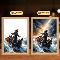 LED Light Jesus Painting Home Decoration