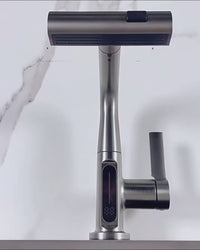 Intelligent Digital Display Faucet with Pull-out Basin