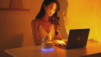 Elevate Your Lighting Game with a Mini Wireless Sunset Lamp Humidifier 2 in 1